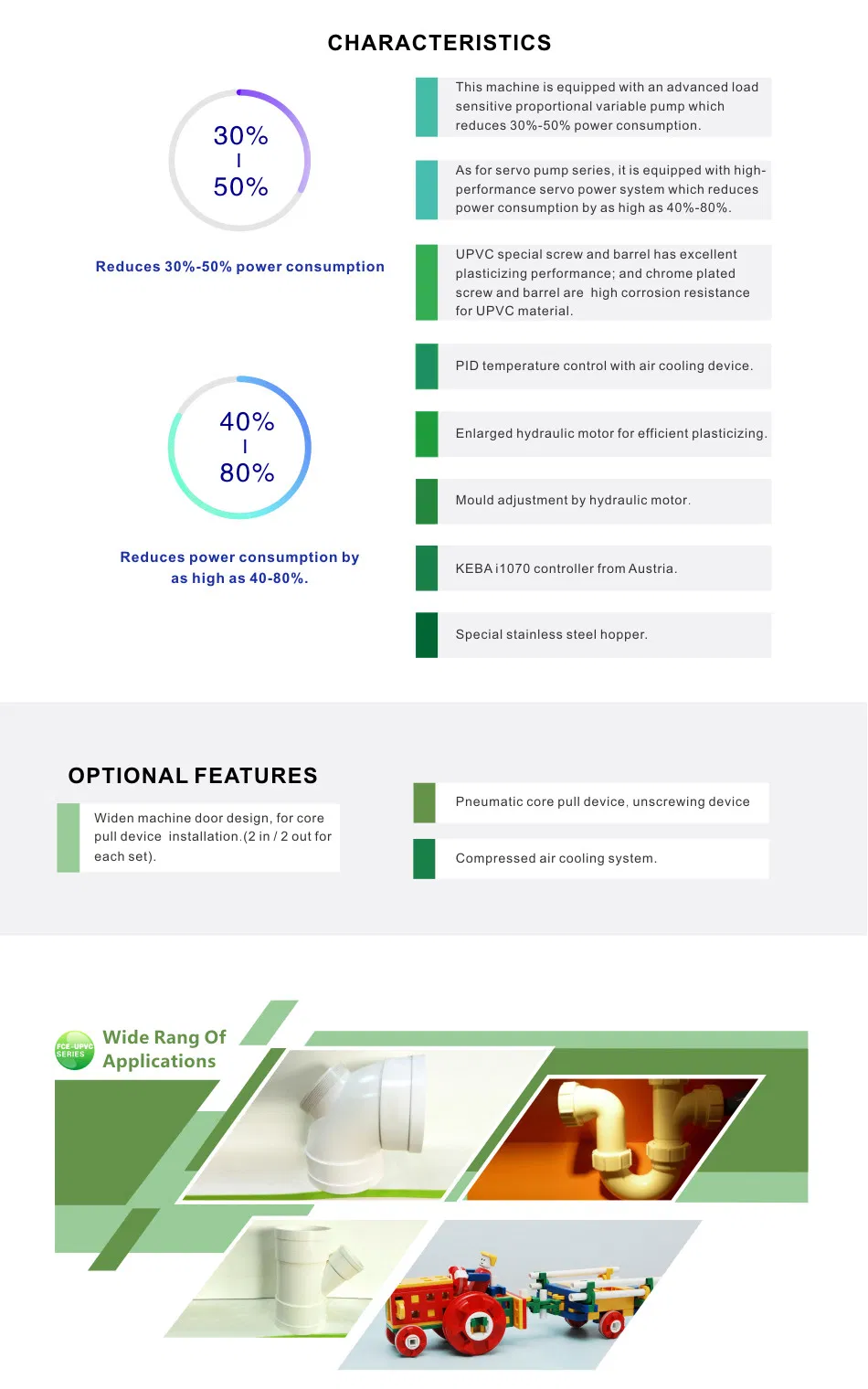 90V-UPVC Plastic Injection Machine (90ton VDP IMM)