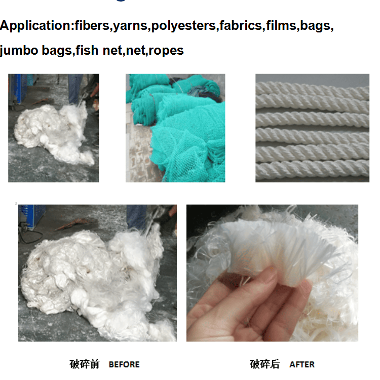 Advanced Design Yarns Recycle Cutter Grinder Crusher with Exquisite Workmanship