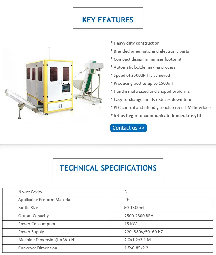 Auto Blow Moulding Machine Automatic Plastic Bottle Blow Molding Machine