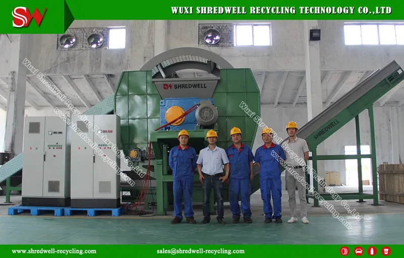 Automatic Scrap Tire/Metal/Plastic/Wood Shredding Machine for Recycling