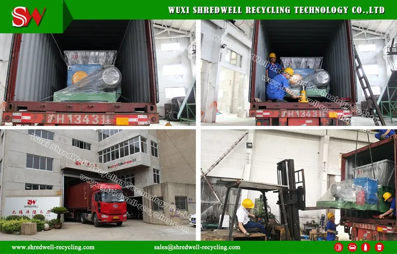 Automatic Scrap Tire/Metal/Plastic/Wood Shredding Machine for Recycling