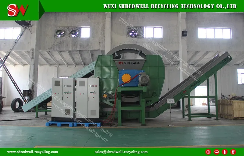 Automatic Scrap Tire/Metal/Plastic/Wood Shredding Machine for Recycling