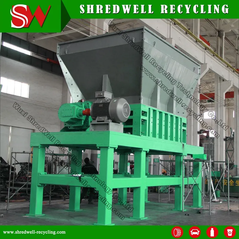 Automatic Scrap Tire Recycling Shredder with Rubber Cutting Machine