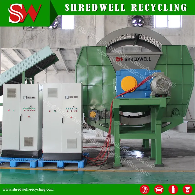 Automatic Used Tire Recycling Equipment to Grinder Waste Tyre