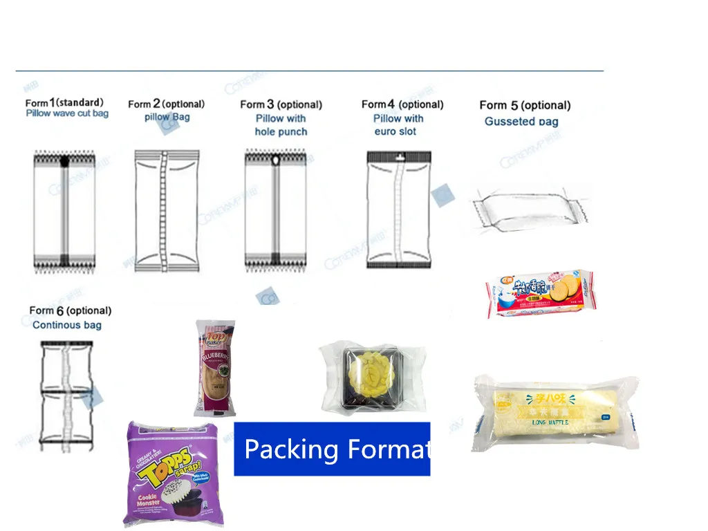 Biscuits/Cookies/Noodles/Vegetables/Fry Fruit/Burger/Muffin/Cake/Food/Horizontal Flowpack Packaging Machine