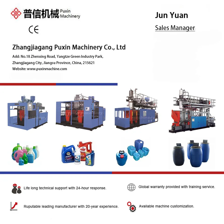 China Automatic Plastic 1L 2L 5L HDPE PP Toy, Bottle, Drum, Bucket Canister Container Extrusion Making Blowing Blow Molding/Moulding Machine