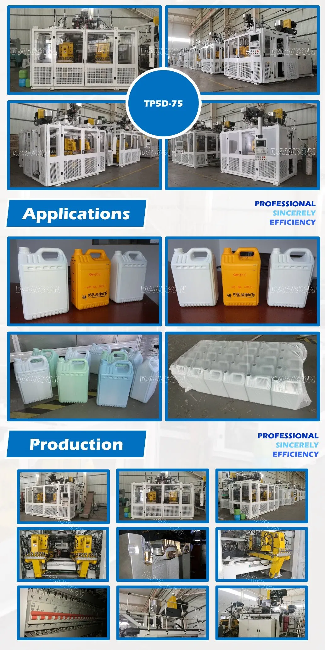 China Plastic Oil Barrel Cleaning Liquid Chemicals Container Extrusion Blow Molding Machine