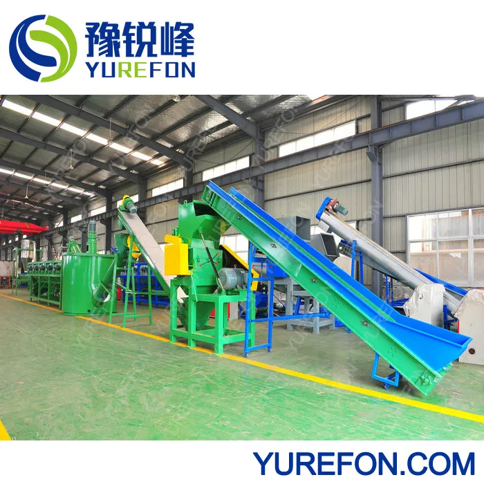 Crushed Waste Plastic Pet PE Water Milk Bottle Flakes Scraps Washing Recycling Machine