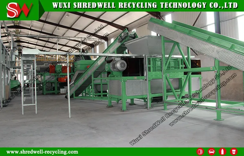 Double Shaft Recycling Machine for Shredding Used Tire/Plastic/Computer/Metal/Wood