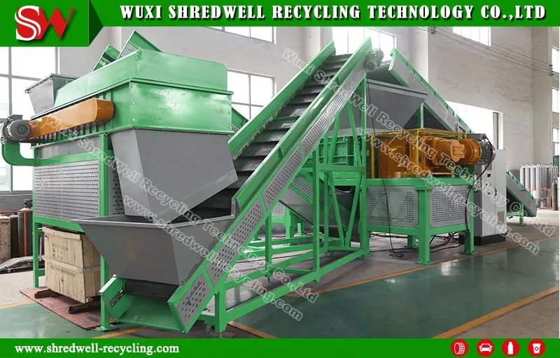 Double Shaft Scrap Tire/Wood/Plastic/E-Waste/Aluminum Shredder