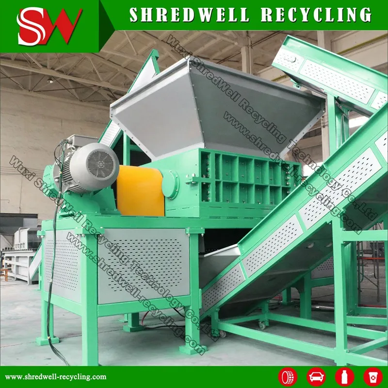 Double Shaft Scrap Tire/Wood/Plastic/E-Waste/Aluminum Shredder