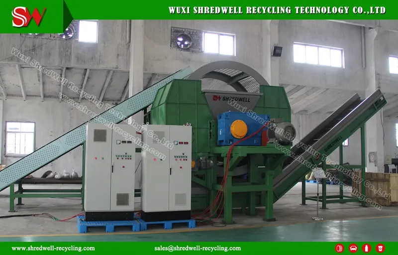 Double Shaft Shredding Machine for Recycling Scrap Plastic/Paper/E-Waste