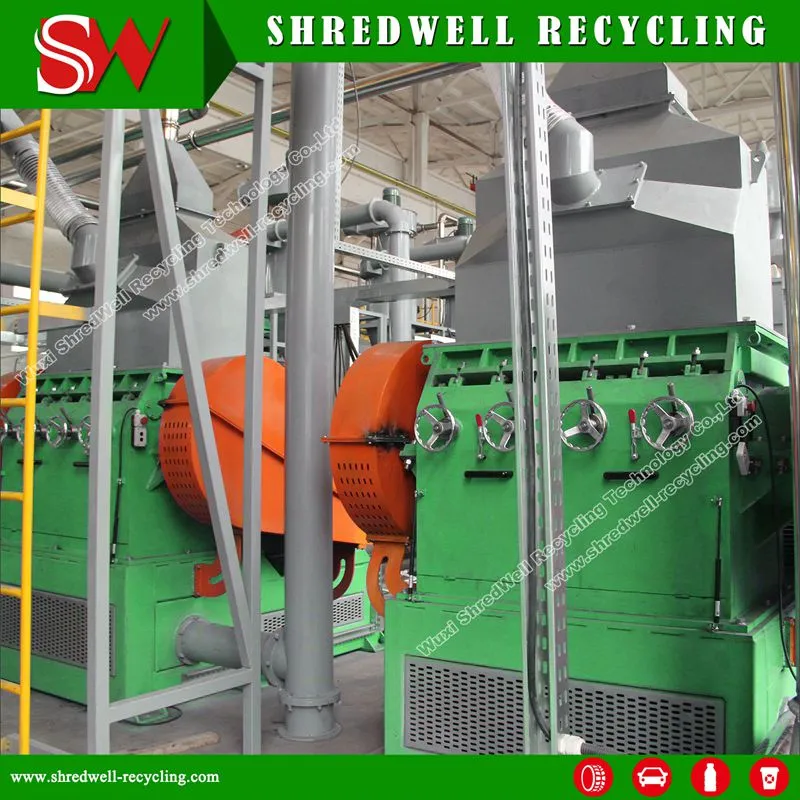 Double Shaft Tire Crushing Equipment for Scrap Tyre Recycling System