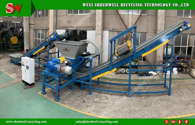 Double Shaft Wood/Metal/Plastic/E-Waste Shredding Equipment for Recycling