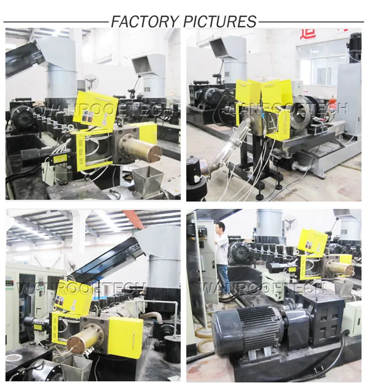 Double Stage Recycled PP PE Film Crushed Material Plastic Granulating Line