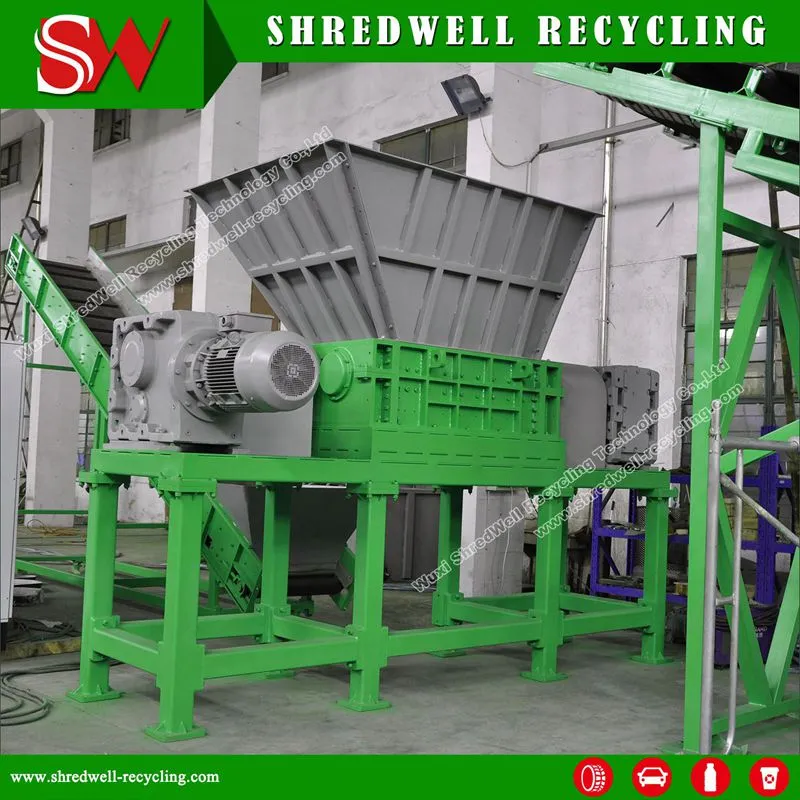 Double/Twin Shaft Shredding Machine for Recycle Waste Metal/Plastic/Wood/E-Waste