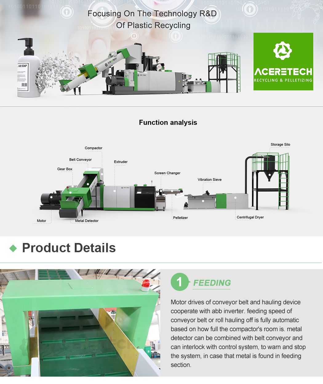 Hot Sale High Quality Single Stage Cutter Compactor PP Granules Making Machine for EPE/EPS