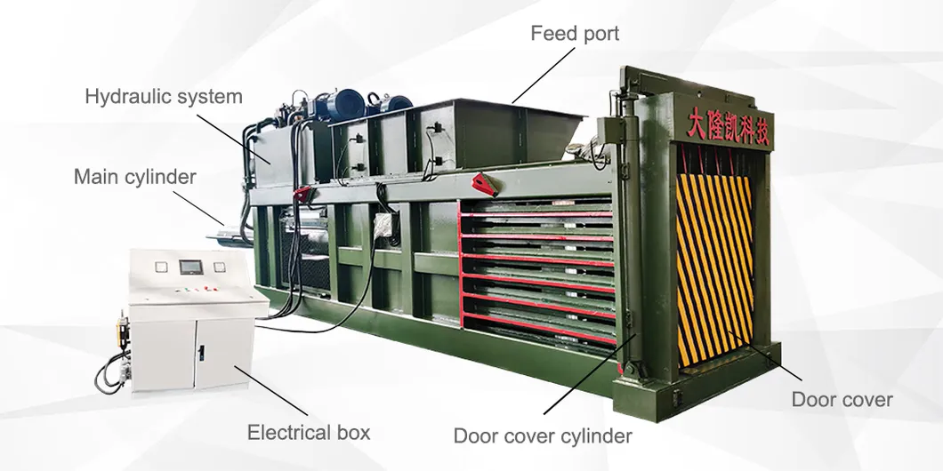 Hpa100A Horizontal Paper Plastic Baler Machine