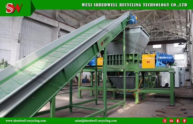 Large Capacity Waste Tire Shredding Machine for Rubber Powder Plant