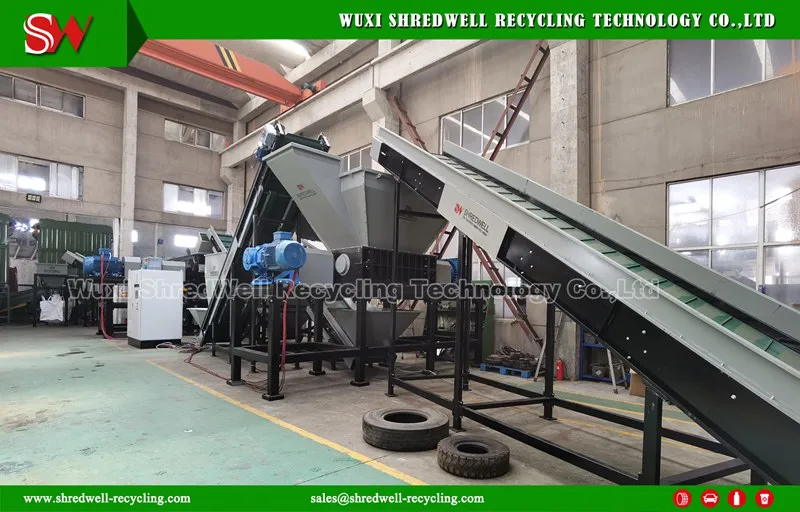 Large Capacity Waste Tire Shredding Machine for Rubber Powder Plant