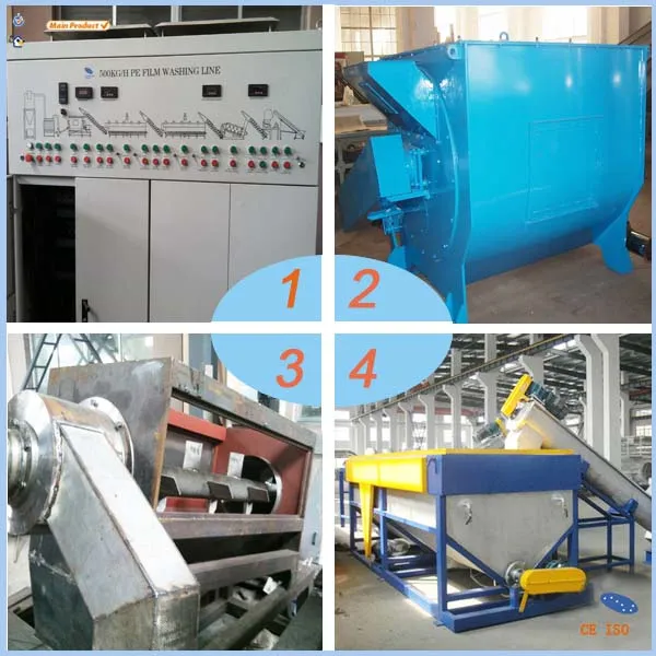 Machines for Recycling Waste PP PE Plastic Film (PE 500)