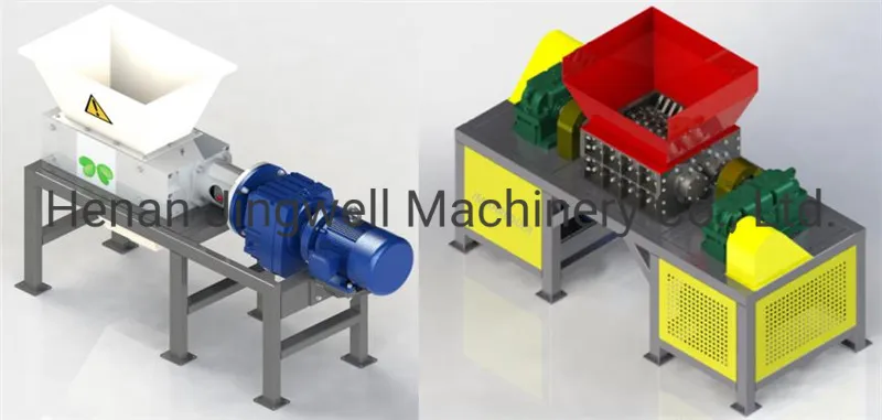 Mini Size Movable Four Shafts Hemp Leaves Stainless Steel Shredder Machine