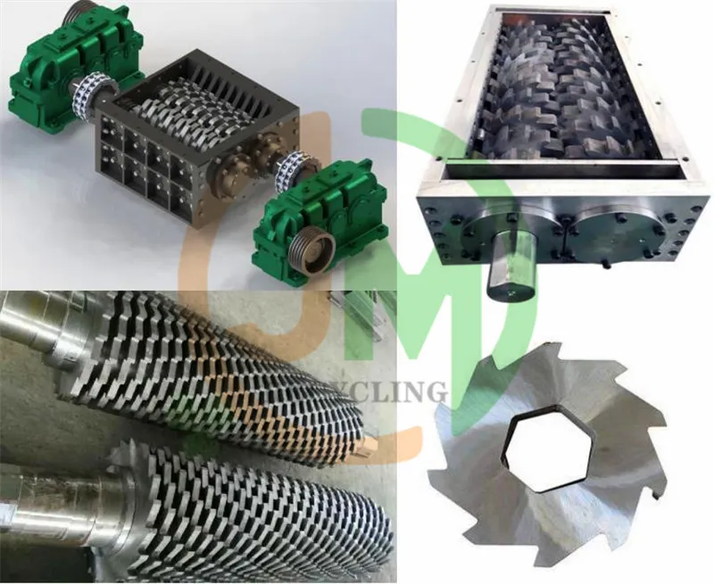 Mini Size Movable Four Shafts Hemp Leaves Stainless Steel Shredder Machine