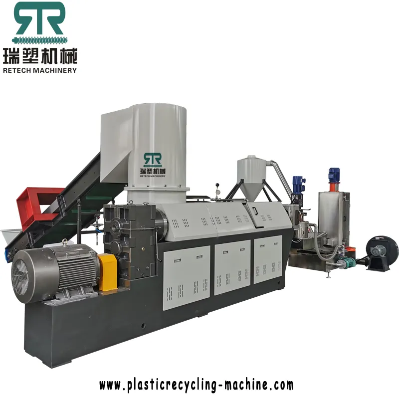 Plastic Offcut HDPE LDPE LLDPE Bag Film Compactor Pelletizing Recycling Line/Plant