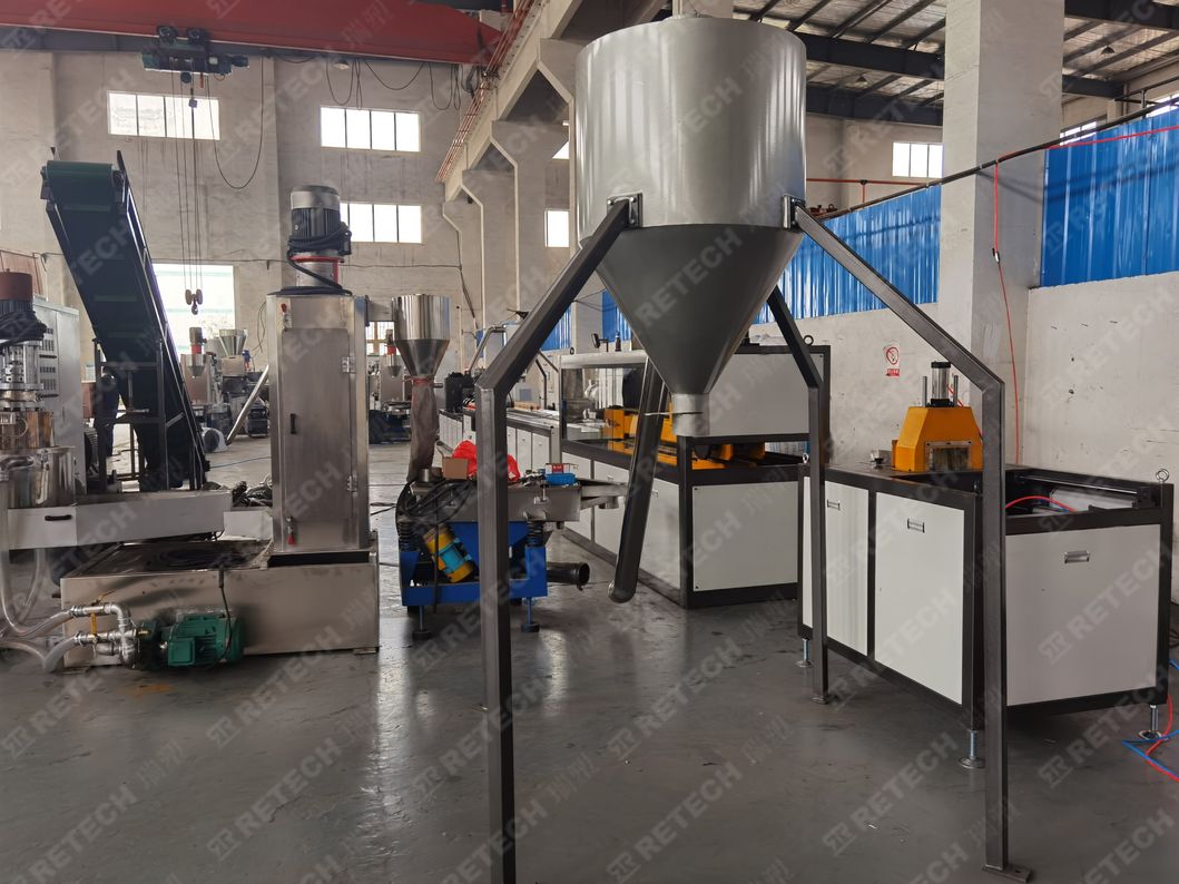 Plastic PP PE HDPE LDPE Film Squeezing Dewatering Strand Pelletizing Machine