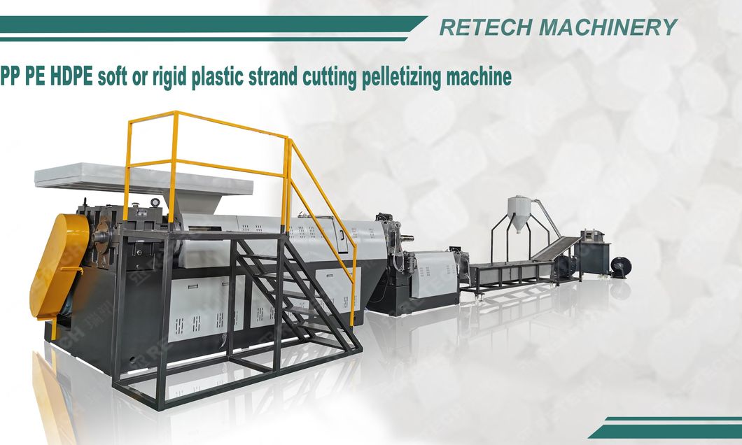 Plastic PP PE HDPE LDPE Film Squeezing Dewatering Strand Pelletizing Machine