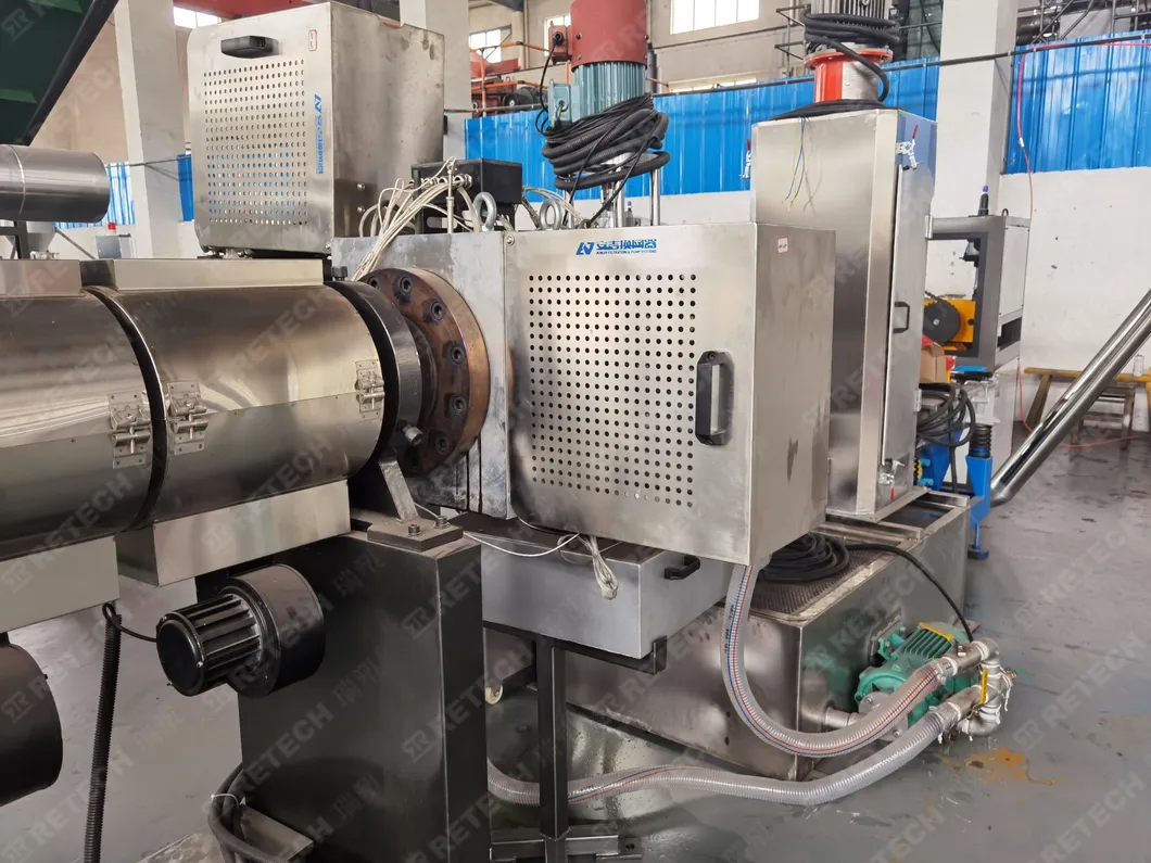 Plastic Recycling Extruder Machine Washed Crushed PP PE LDPE Film Flakes Granulating Line