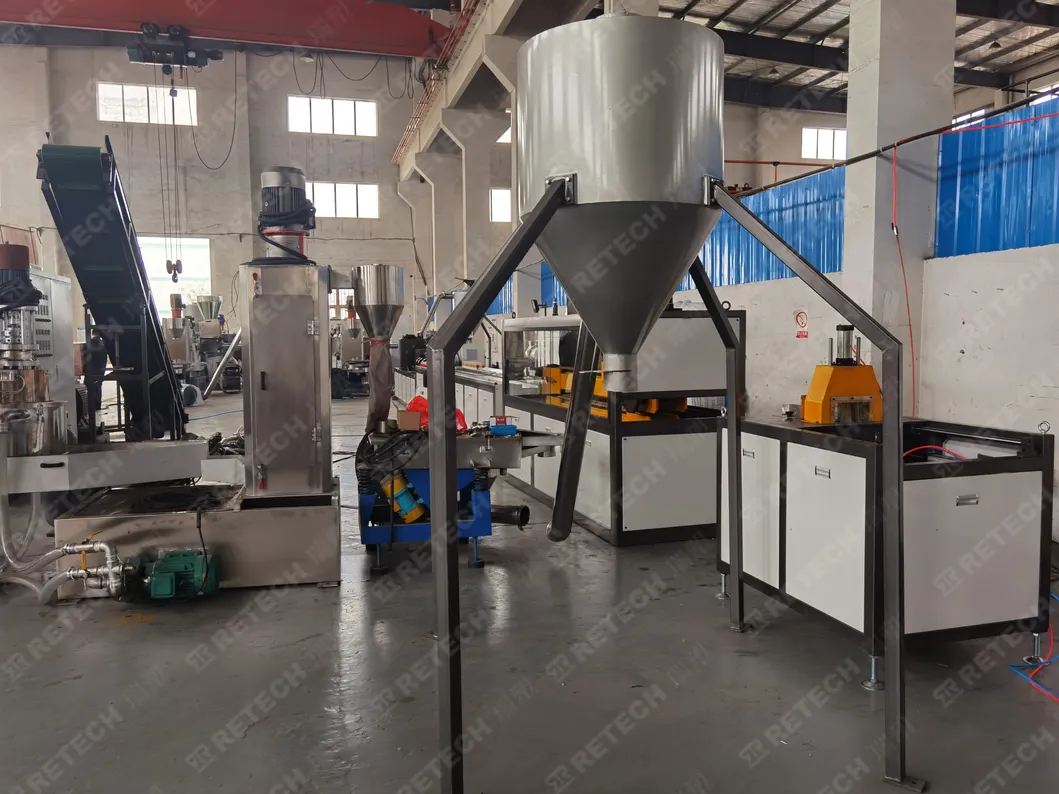 Plastic Recycling Extruder Machine Washed Crushed PP PE LDPE Film Flakes Granulating Line