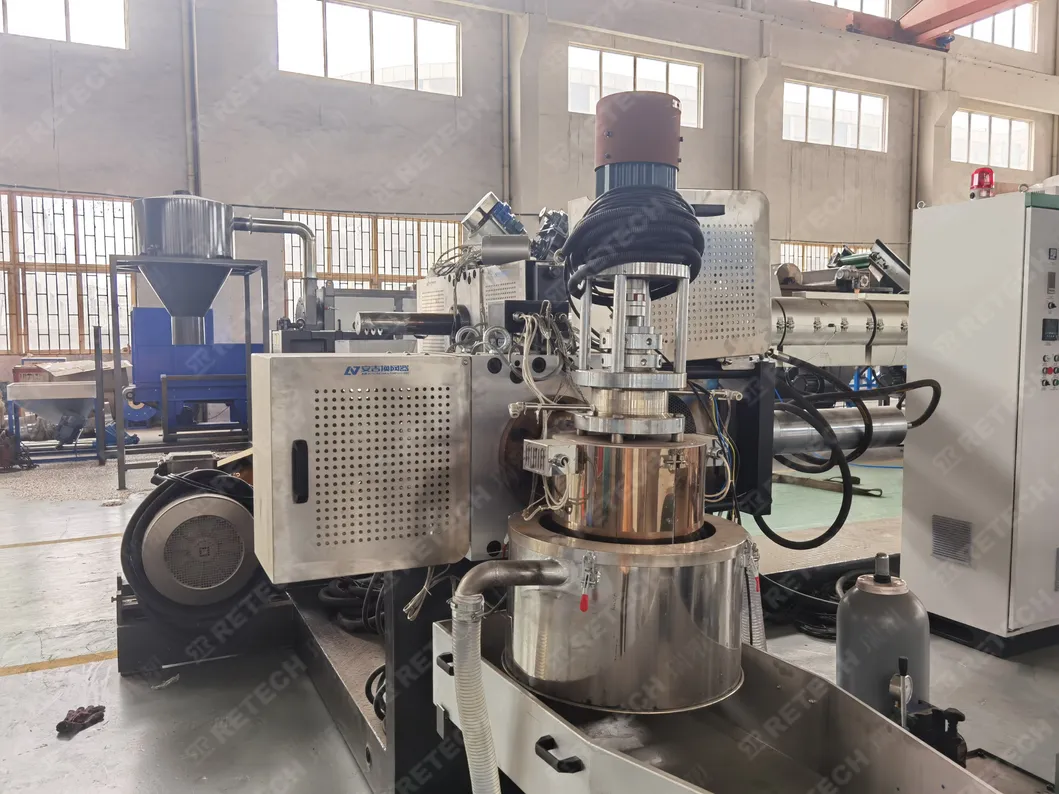 Plastic Recycling Extruder Machine Washed Crushed PP PE LDPE Film Flakes Granulating Line