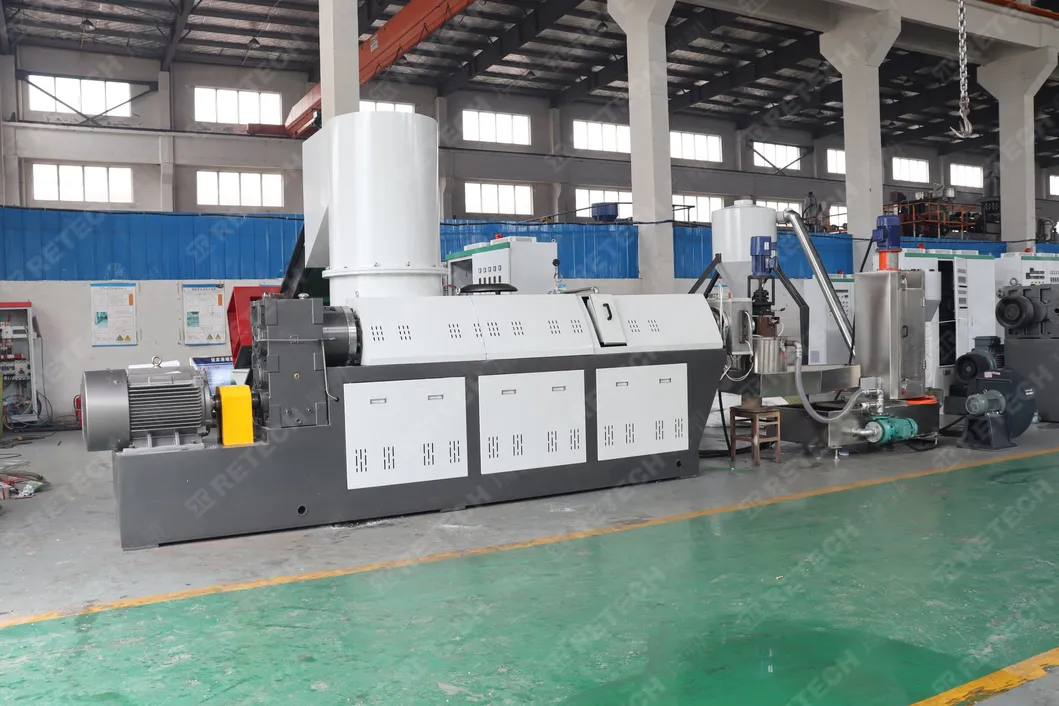 Plastic Recycling Extruder Machine Washed Crushed PP PE LDPE Film Flakes Granulating Line