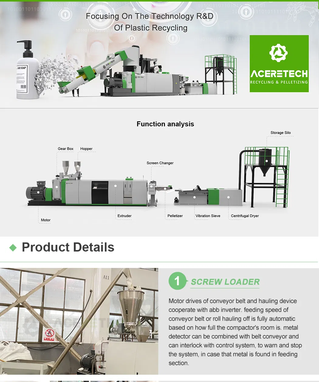 PP PE Plastic Pelletizing Recycling Line