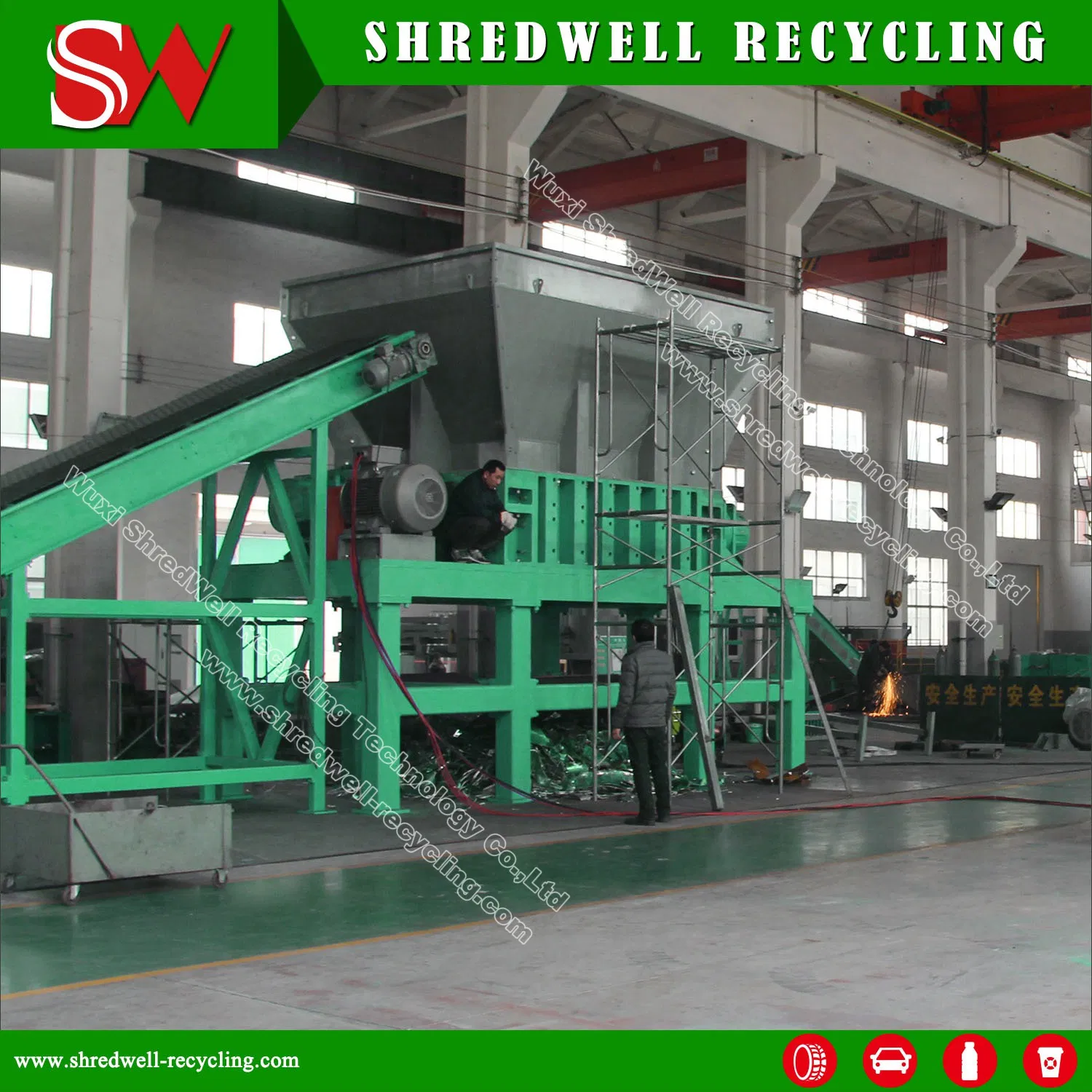 Scrap Metal Shredding Machine for Recycling Waste Iron/Steel Crushing System