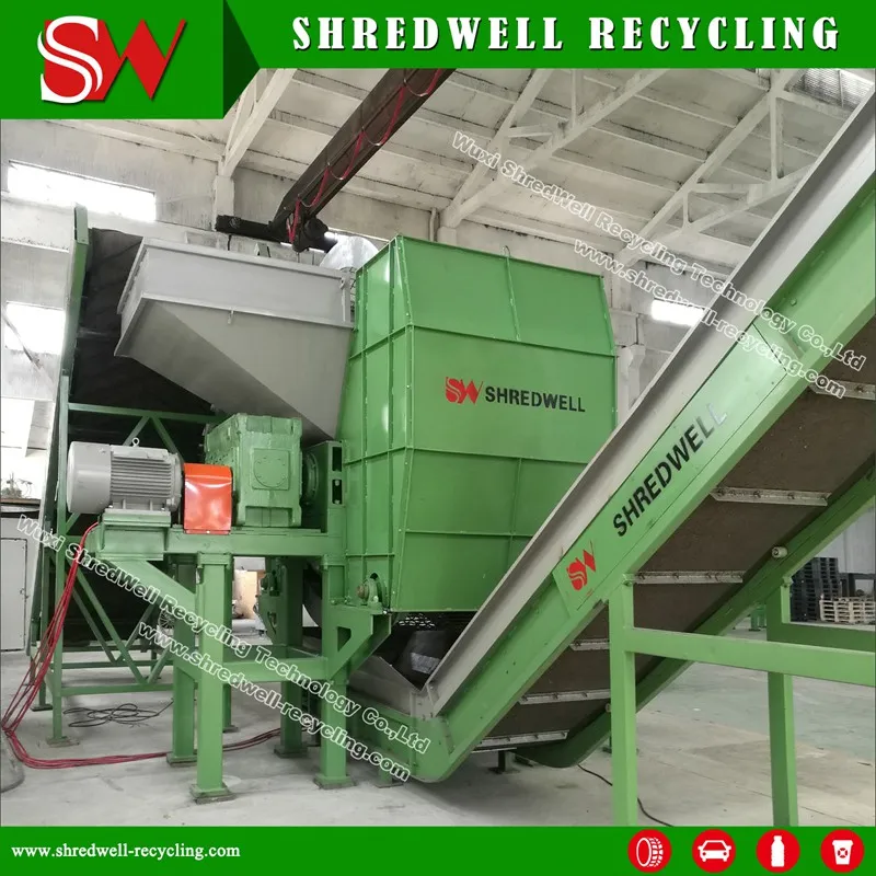 Scrap Tire Cutting Equipment for Waste Tyre Recycling System