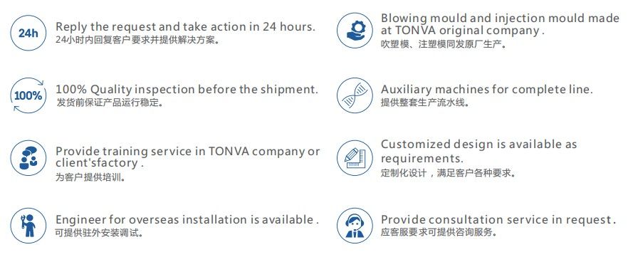 Tonva Tva-160L Float Blow Molding Machine Making