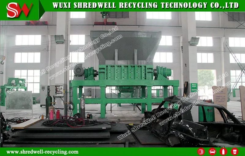 Twin Shaft Waste Tire/Metal/Plastic/Wood/E-Waste Shredding Machine