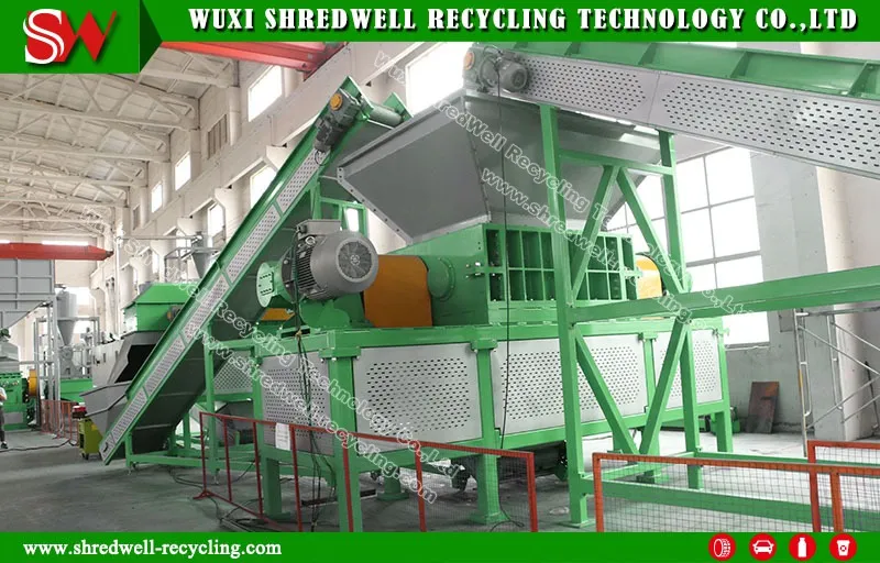 Two Shaft Municipal Shredding Machine for Scrap Clothes/Books/Computers Recycling