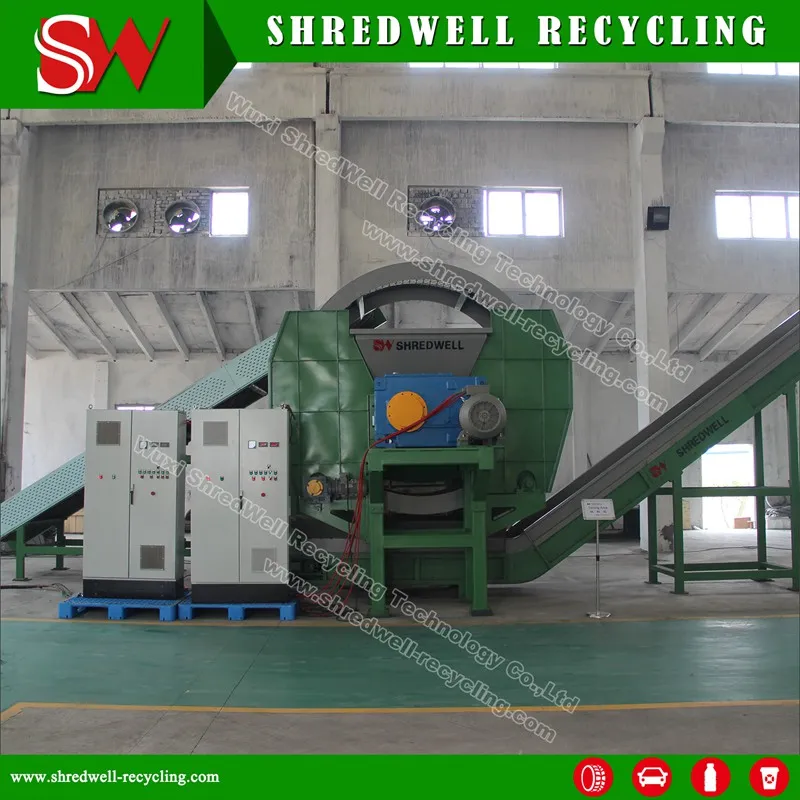 Two Shaft Municipal Shredding Machine for Scrap Clothes/Books/Computers Recycling