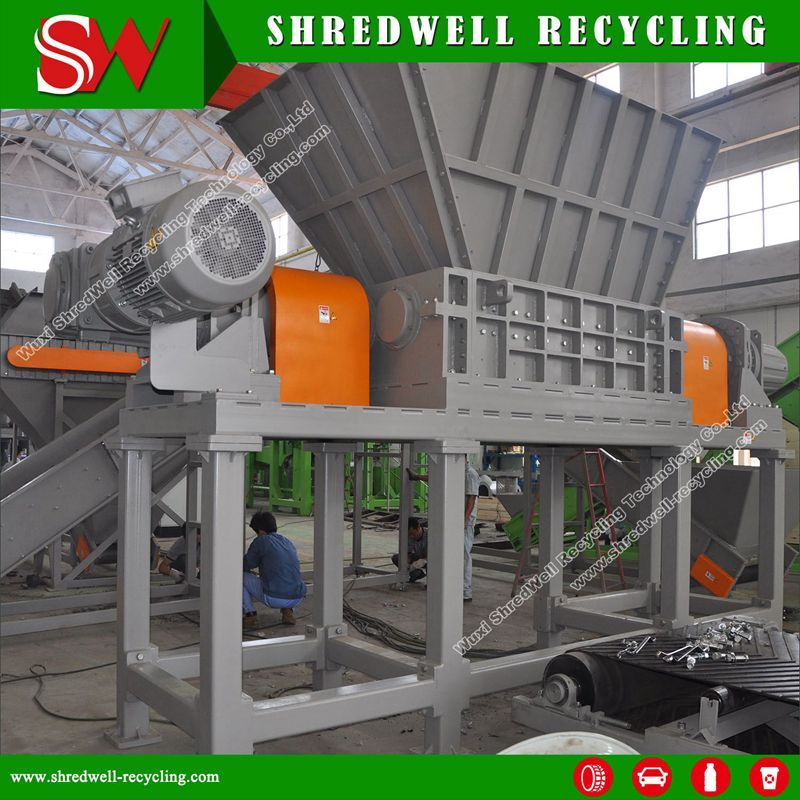 Two Shaft Shredder for Waste Plastic Bottle/Drum/Bucket Recycling