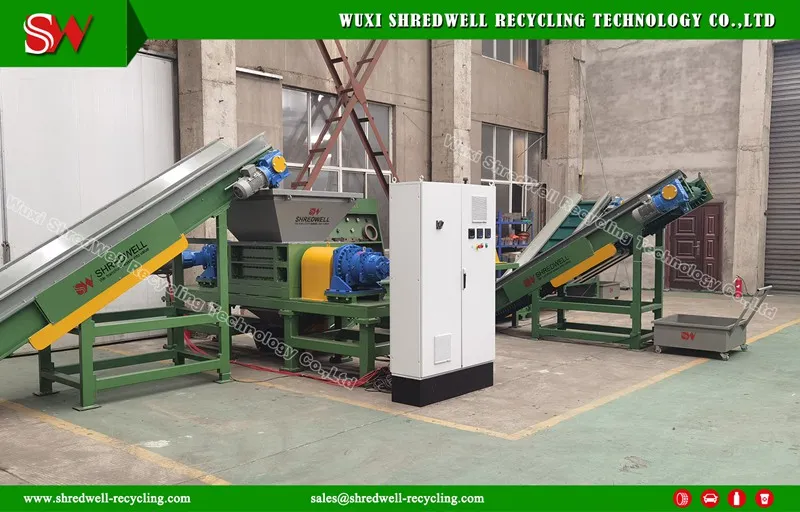 Two Shaft Tire/Wood/Metal/Plastic Shredder for Recycling Line