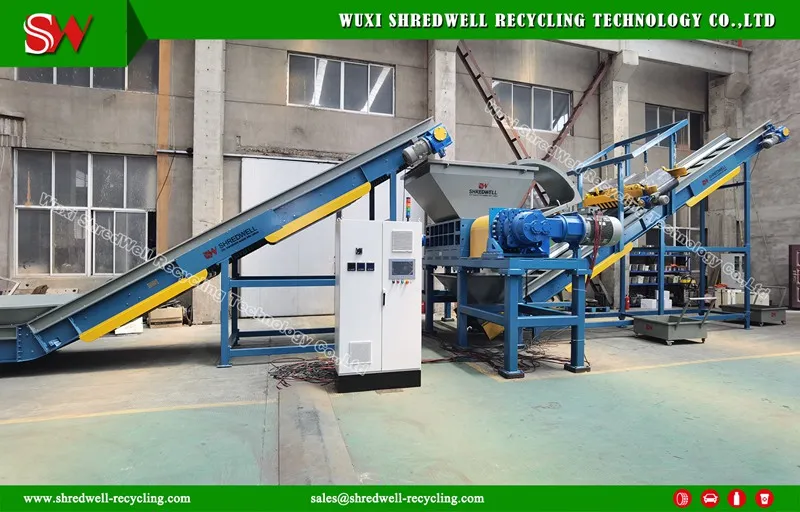 Two Shaft Tire/Wood/Metal/Plastic Shredder for Recycling Line